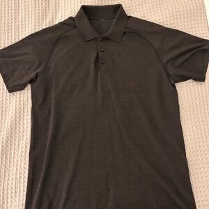 Lululemon Men's Black Polo Shirt